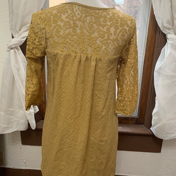 Mustard yellow mini dress - Picture 3 of 5